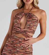 Sassy Knits Keyhole Halter Top