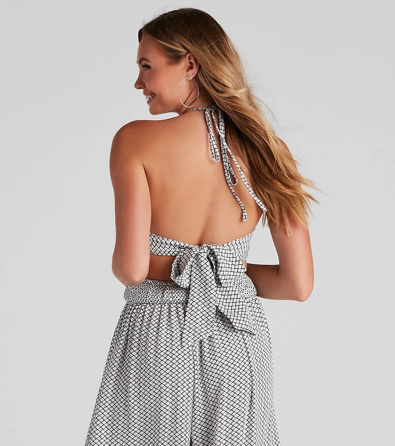 So Retro Halter Bandeau Top