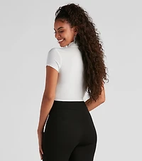 Small Rewards Mock Neck Corset Top