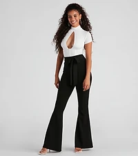 Small Rewards Mock Neck Corset Top