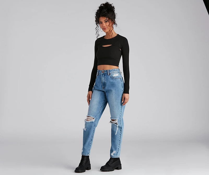 Simple Stunner Cropped Tank And Topper Set