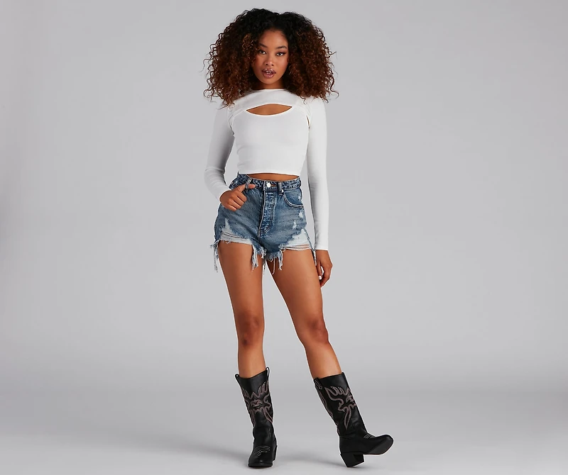 Simple Stunner Cropped Tank And Topper Set
