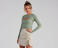 Simple Stunner Cropped Tank And Topper Set
