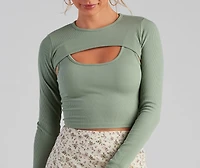 Simple Stunner Cropped Tank And Topper Set