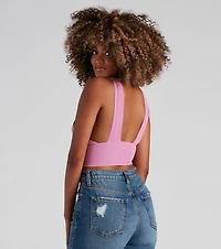 Skip A Beat Criss Cross Halter Top