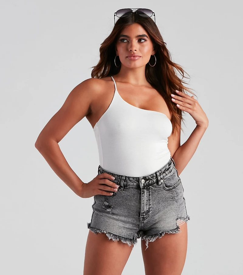 So Subtle One-Shoulder Tank Top