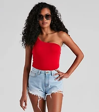 So Subtle One-Shoulder Tank Top