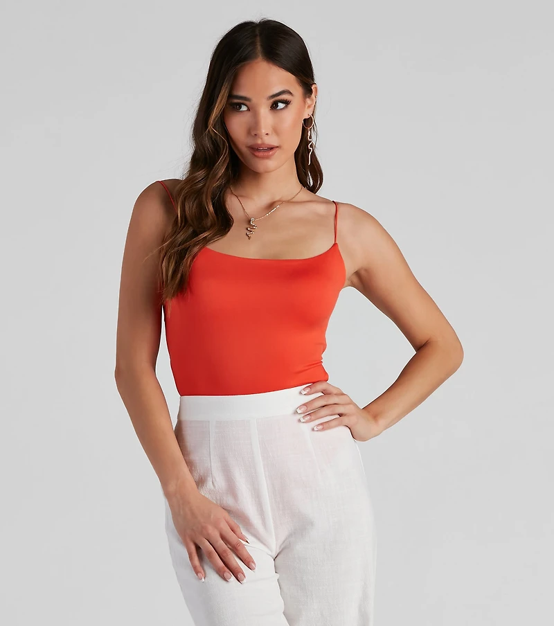 Strappy Open-Back Knit Bodysuit