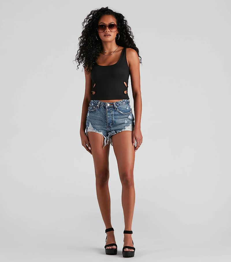 Stylish To Pieces Cutout Tank Top