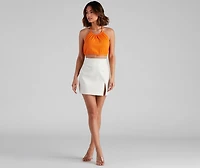 Always Needed Halter Crop Top