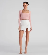 Sleek And Stunning Ruched Crop Top