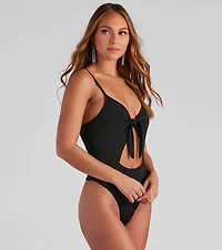 Tied To You V-Neck Cutout Bodysuit