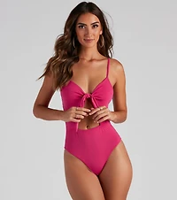 Tied To You V-Neck Cutout Bodysuit