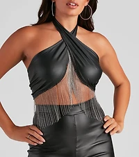 Not That Innocent Halter Wrap Top