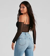 Hot And Cold Shoulder Strappy Top