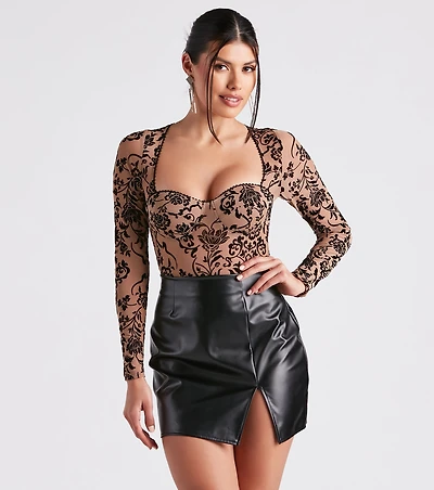 True Beauty Mesh Bustier Bodysuit