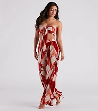 Island Time Floral Cropped Tube Top