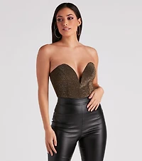 Gimme The Shine Strapless Bodysuit