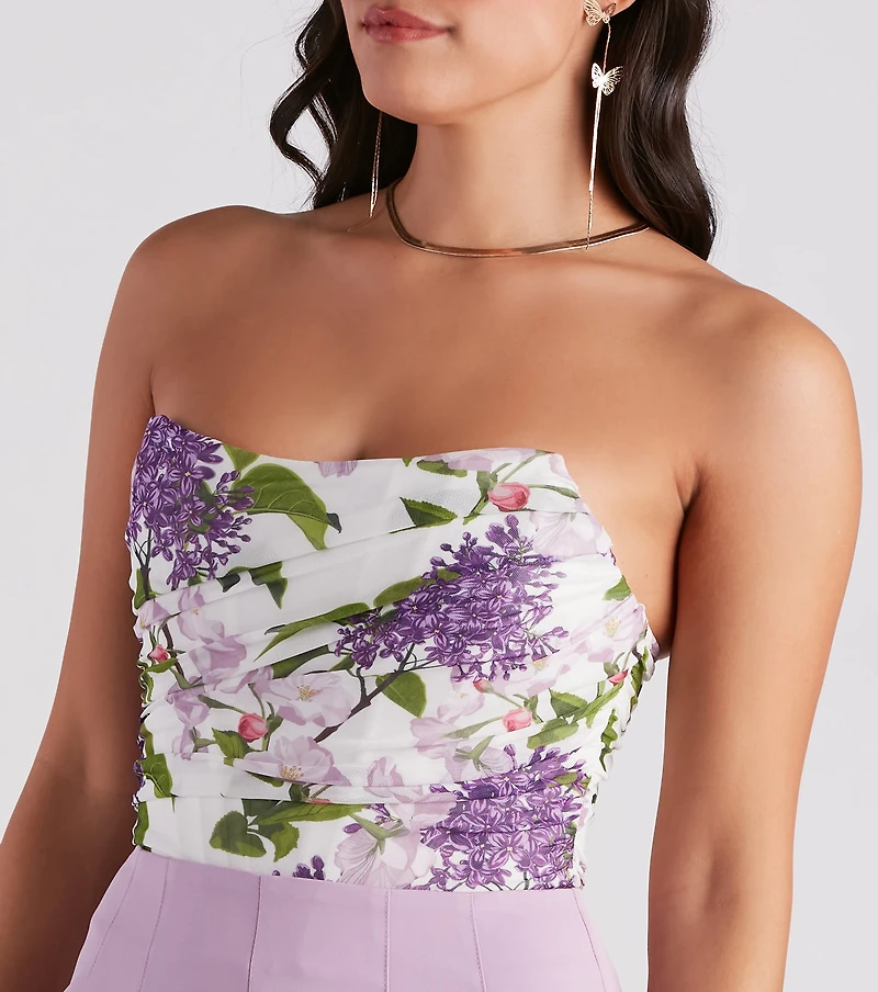 Pretty As Can Be Floral Bustier