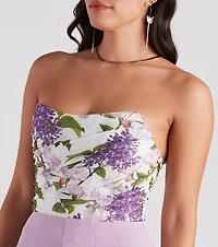 Pretty As Can Be Floral Bustier