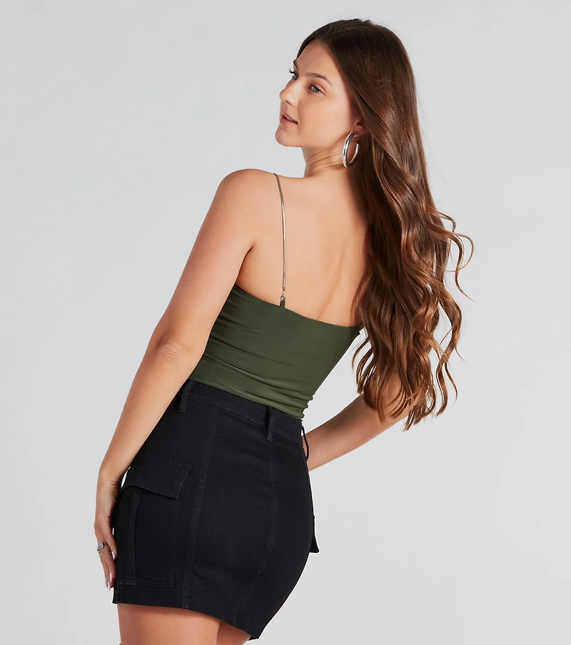 Strike An Attitude Chain Strap Bodysuit