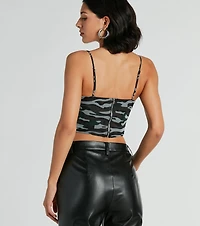 Plain Sight Camouflage Mesh Bustier