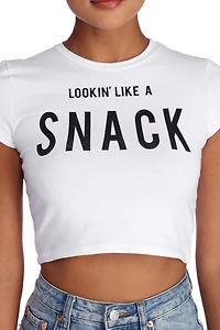 Lookin Like A Snack Cropped Tee