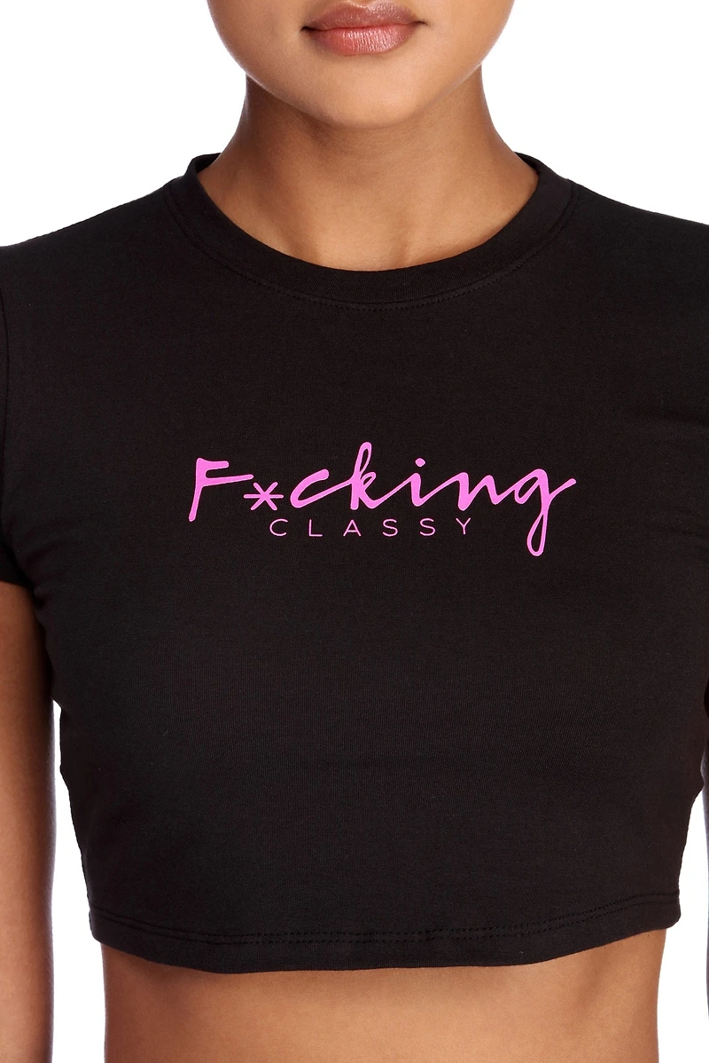 F*cking Classy Crop Top