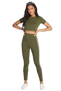 Side Stripe Crop Top