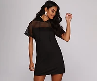 Net Interested Hooded Tunic
