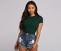 Better Basics Ribbed Knit Tee
