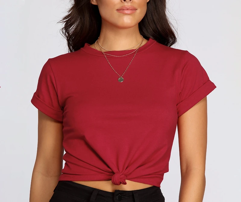 Knot About That Cuffed Top