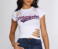 Los Angeles Distressed Graphic Tee