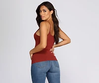 Best Basics Ribbed V Tank