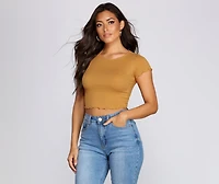 On That Basic Ribbed Top