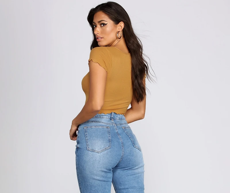 On That Basic Ribbed Top