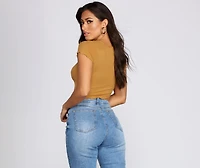 On That Basic Ribbed Top