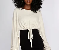 Up And Away Balloon Crop Top