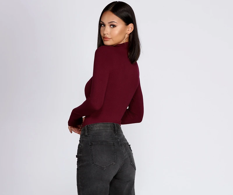 Make It Basic Ribbed Bodysuit