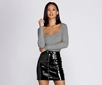 All You Need Ribbed Bodysuit