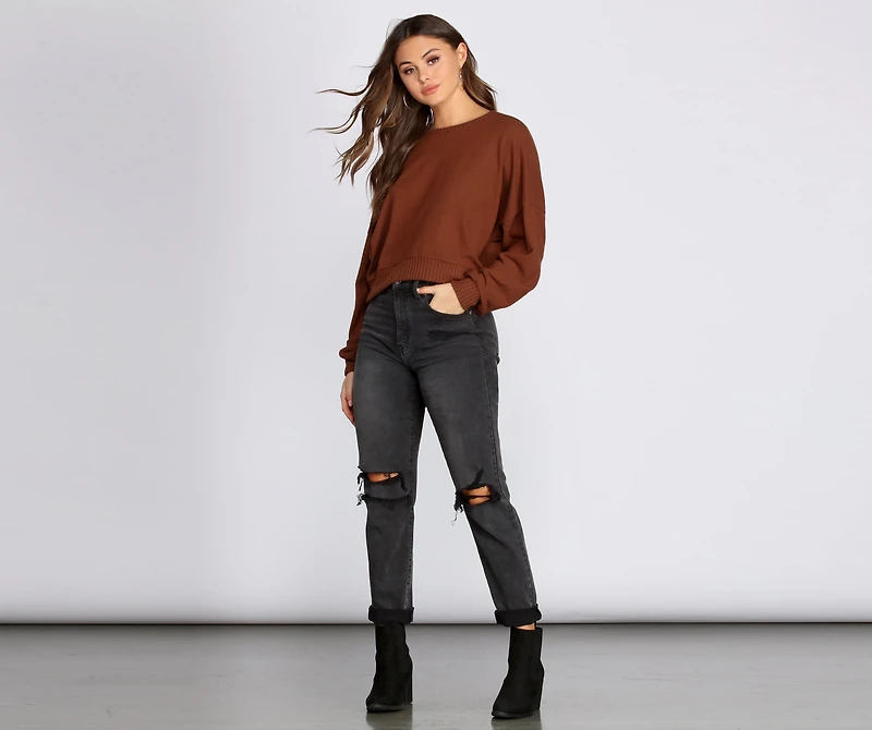 Soft Knit Open Back Top