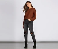 Soft Knit Open Back Top