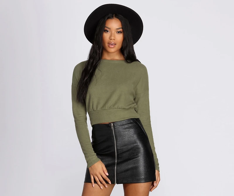 Those Cozy Feels Crop Top