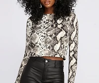 Stand Out Snake Print Top