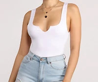 Basic Notch Front Tank Bodysuit