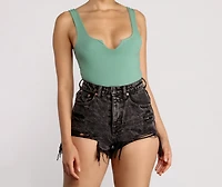 Basic Notch Front Tank Bodysuit