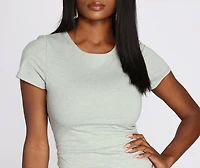Casual Ruched Tee Tunic