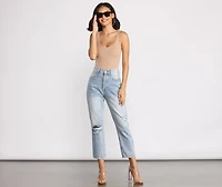 What's The Scoop Ribbed Tank Bodysuit