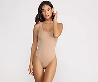 What's The Scoop Ribbed Tank Bodysuit