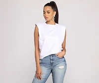 Essential Crew Neck Basic Muscle Tee